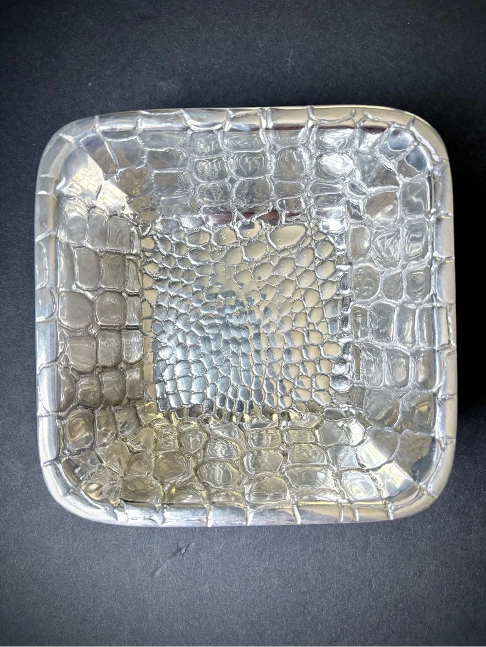 6 inch Beatriz Ball Croc Small Square Bowl- Food safe Serving Bowl